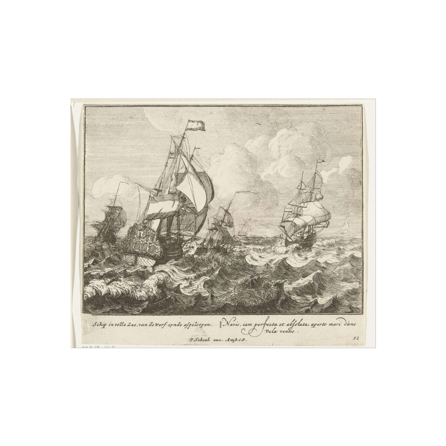 The Ship at Full Sea, Plate No. 12, circa 1700