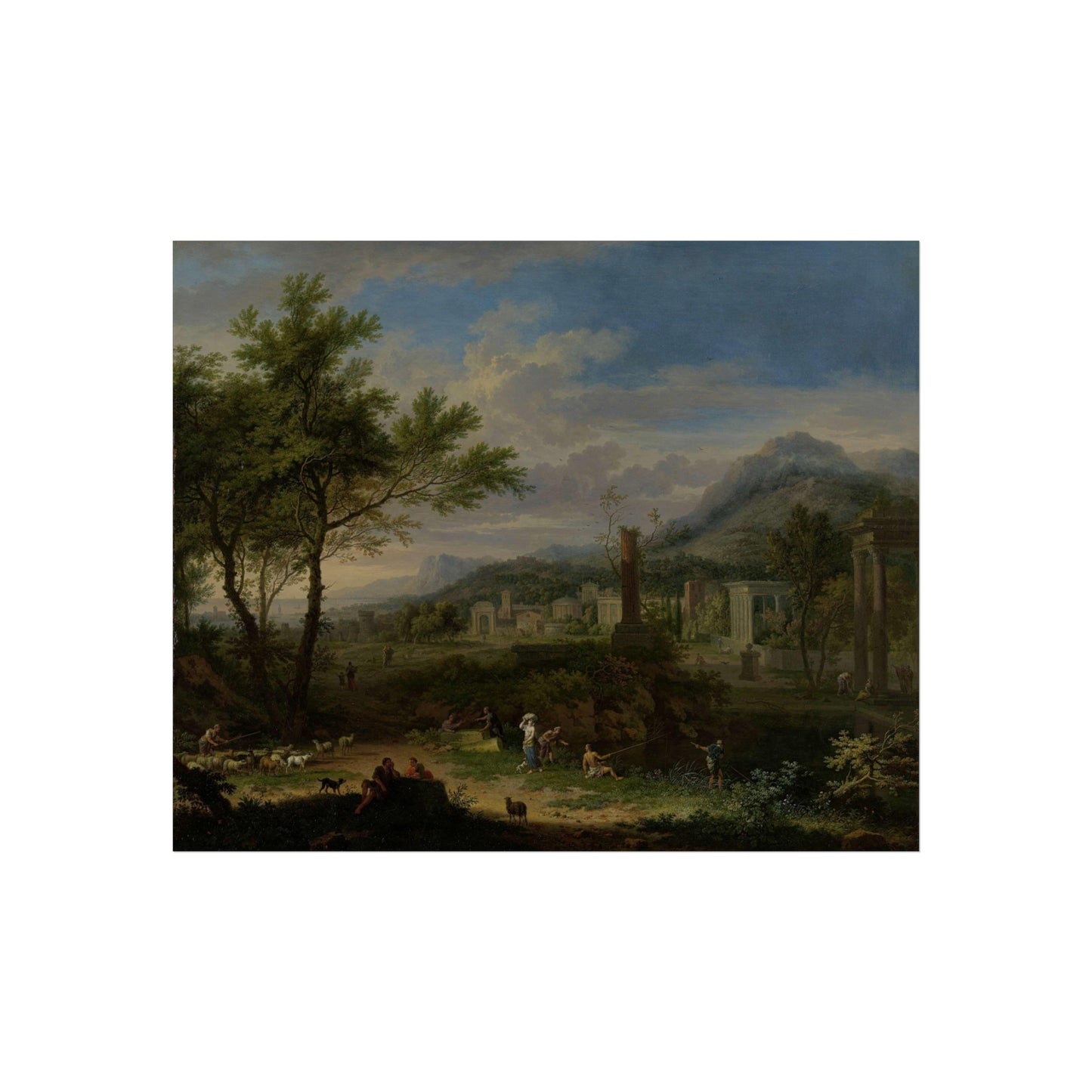 Arcadian Landscape with Fishermen