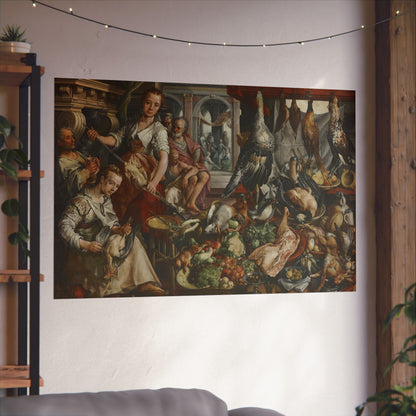 The Well-stocked Kitchen, with Jesus in the House of Martha and Mary in the Background