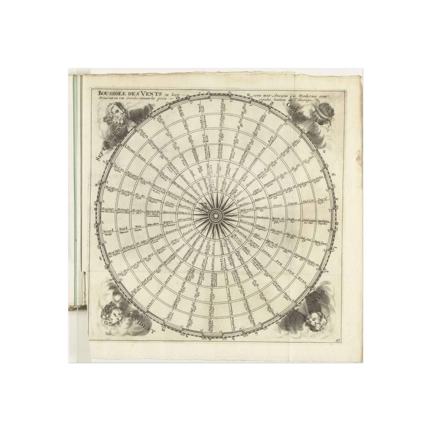 Compass Rose, ca. 1702