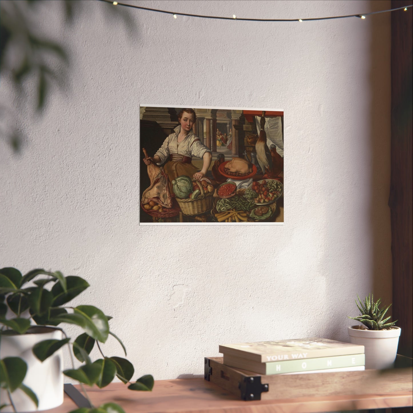 Kitchen Scene, with Jesus in the House of Martha and Mary in the Background