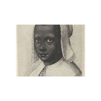 Portrait of a Young Black Woman with Lace Bonnet and Matching Collar