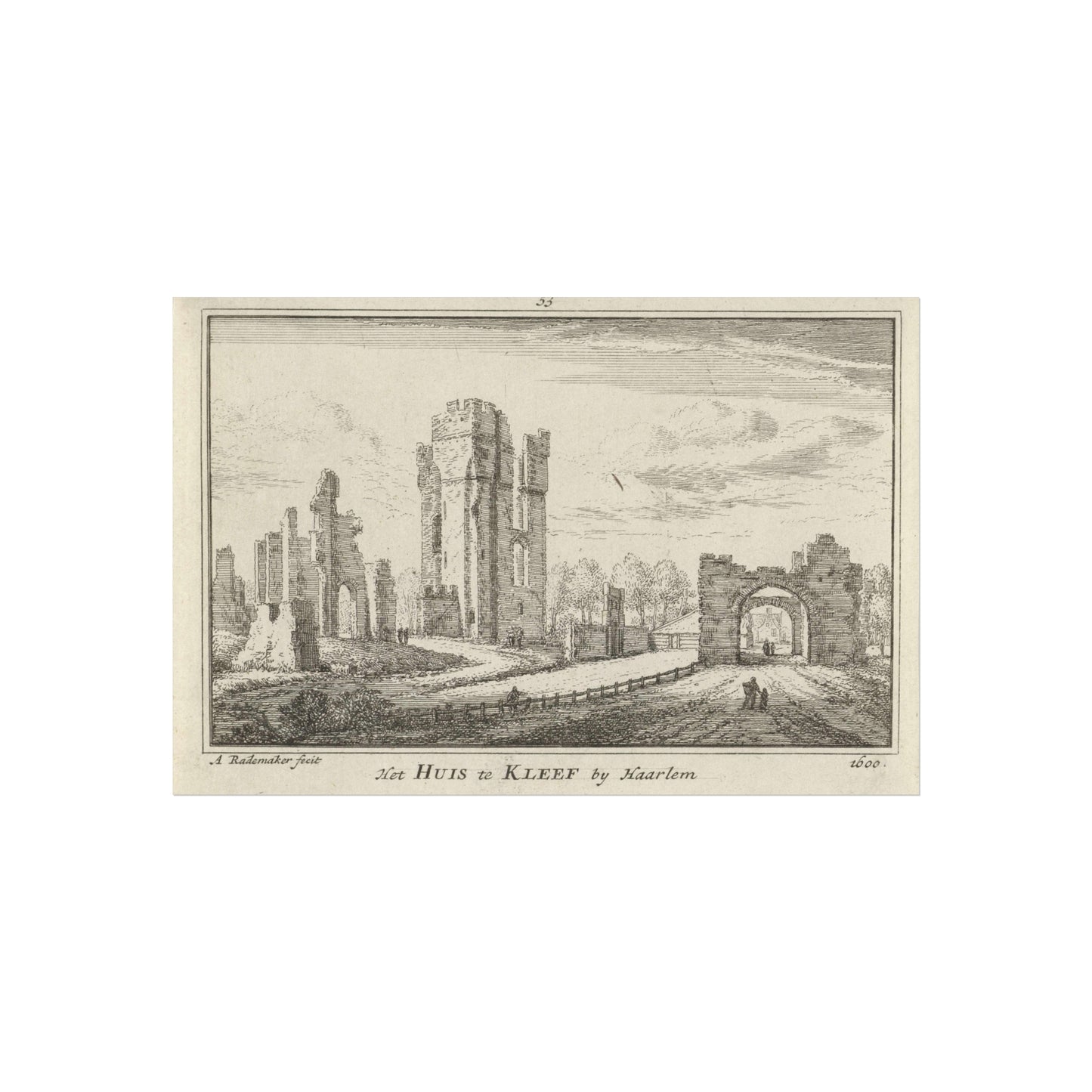 View of the Ruins of Huis ter Kleef in Haarlem, 1660