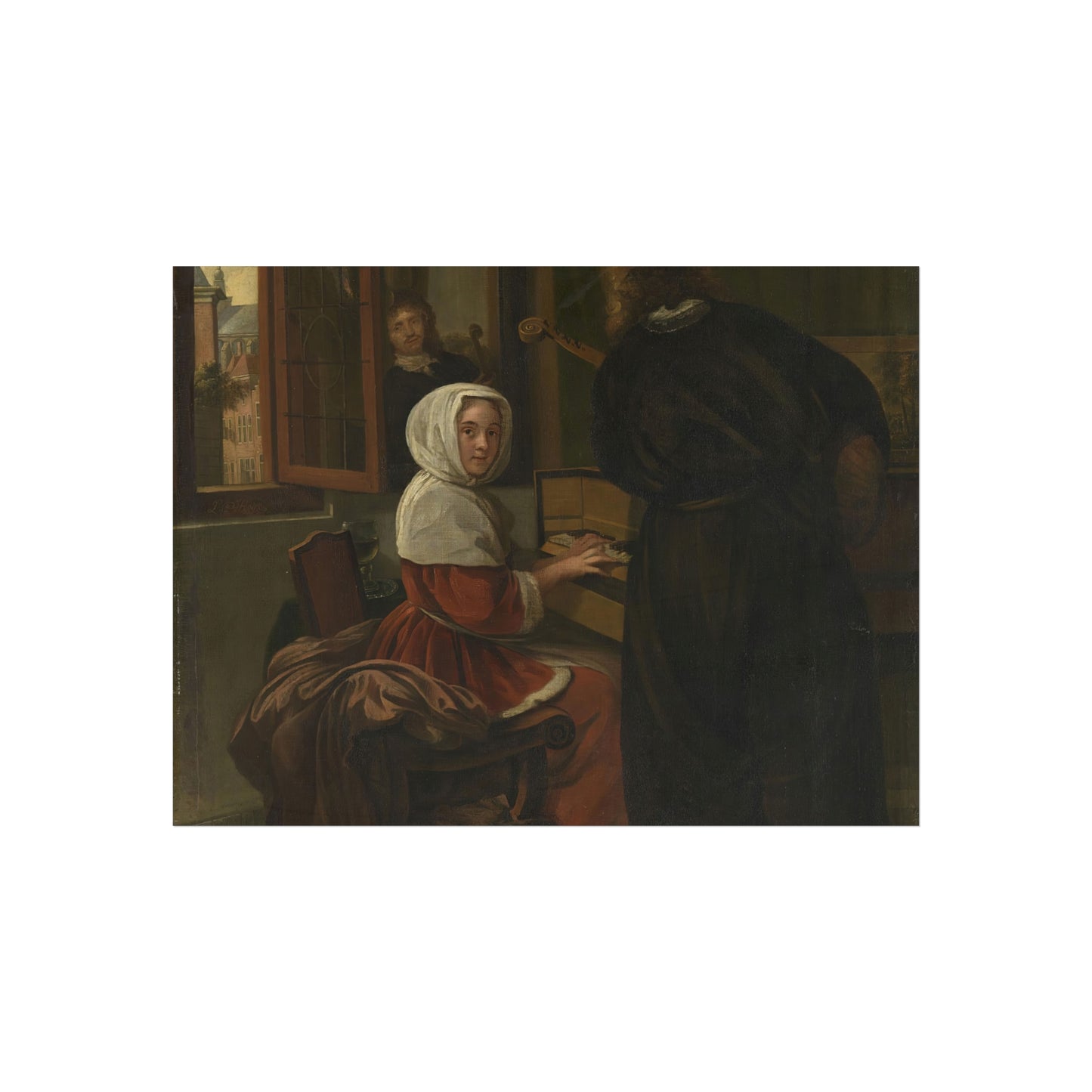 The Musical Duo: An Interior with a Woman at the Clavichord and a Man Playing the Lute