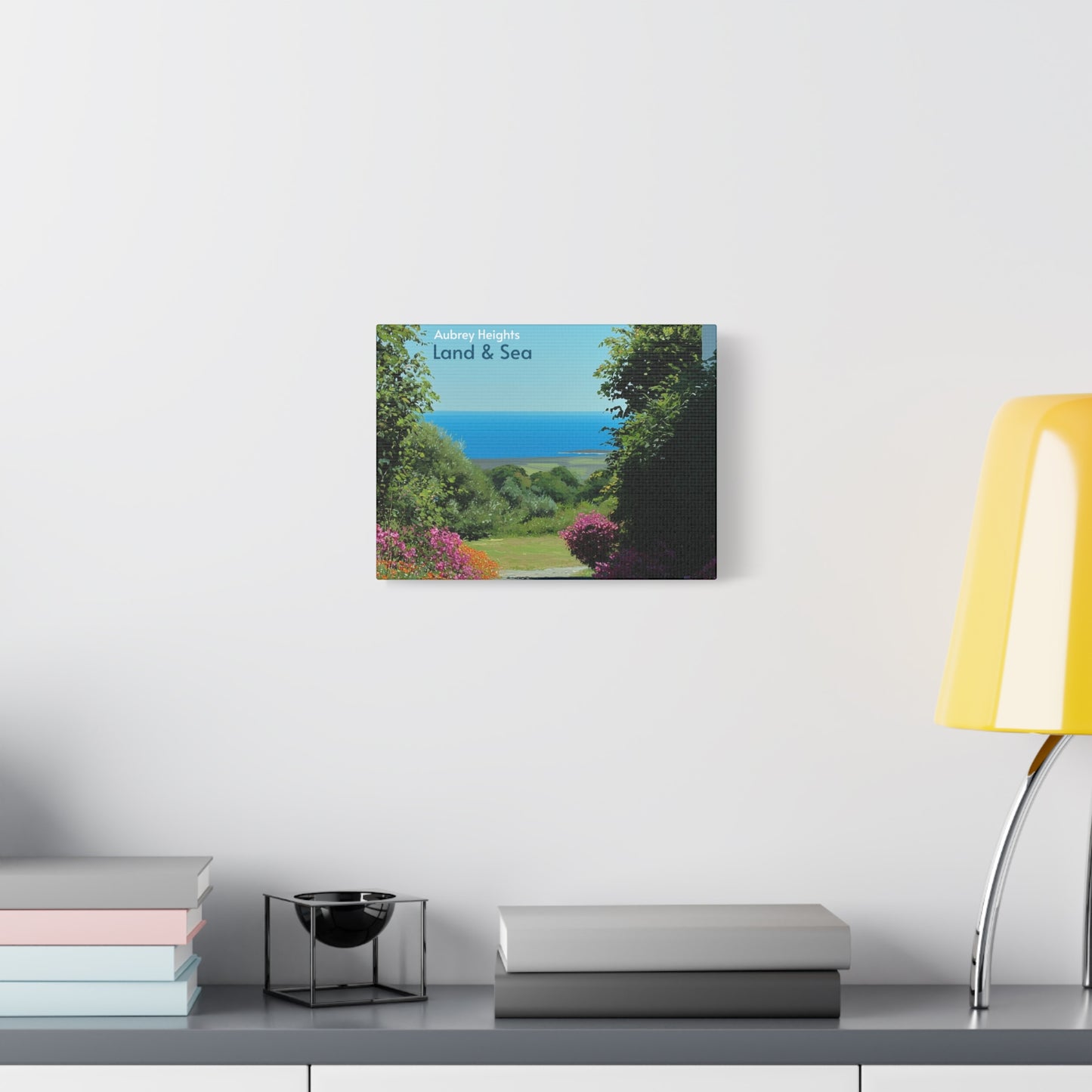 Coastal Garden Canvas Art — Ocean View Matte Stretched Print