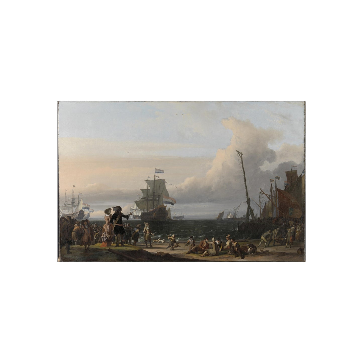 Dutch Ships at the Anchorage of Texel; The 'Golden Lion', Flagship of Cornelis Tromp