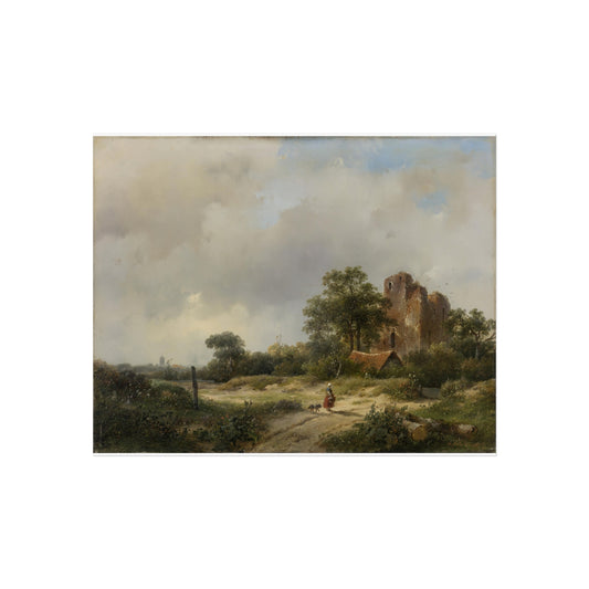 Landscape with the Ruins of Brederode Castle in Santpoort