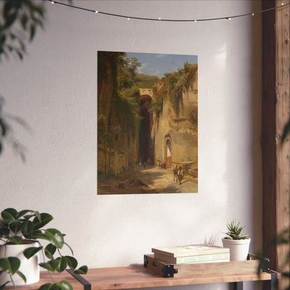 Italian Mountain Landscape with a View on the Grotto of Posillipo in Naples