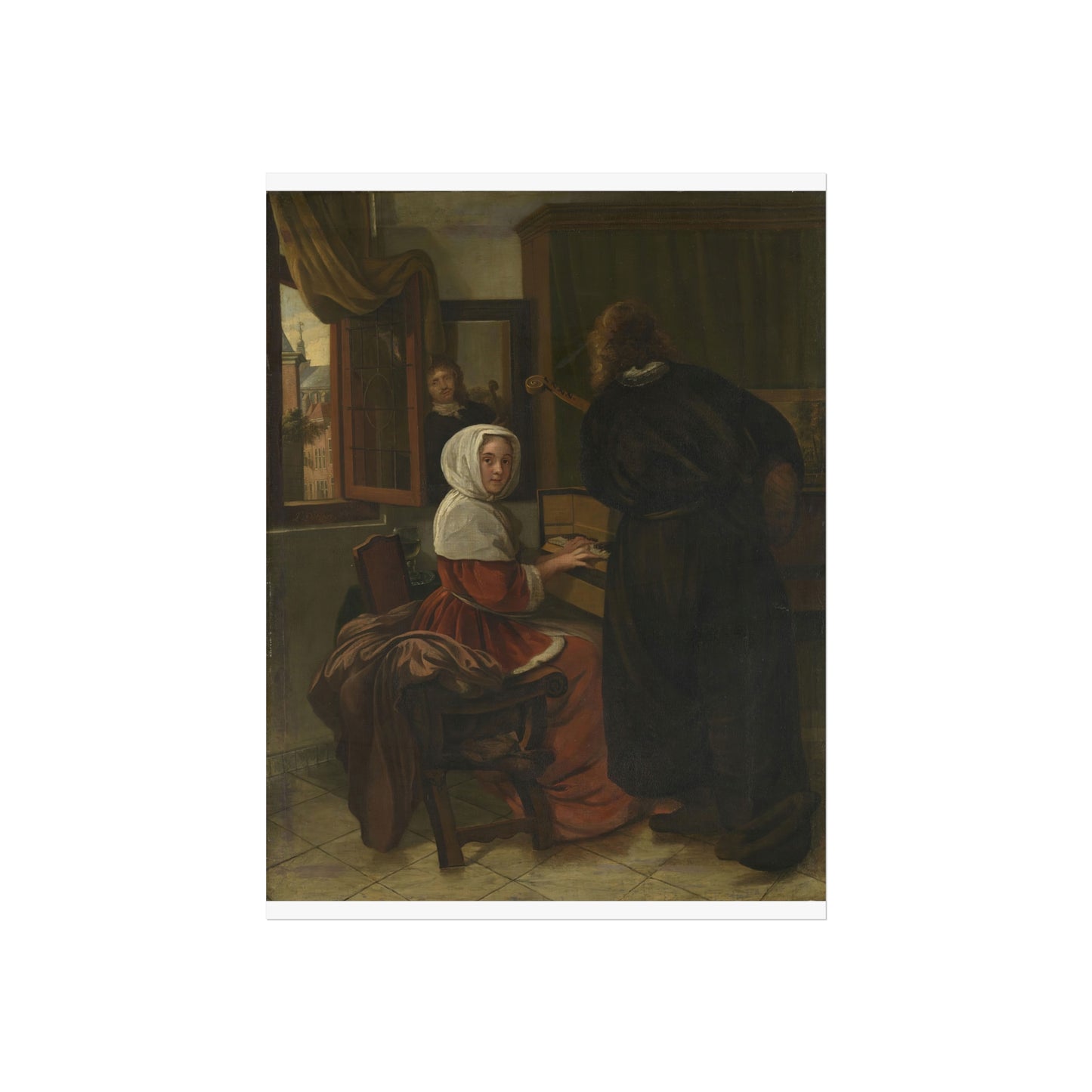 The Musical Duo: An Interior with a Woman at the Clavichord and a Man Playing the Lute