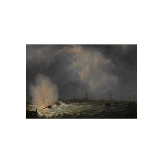 The Explosion of Gunboat No. 2, Led by Jan van Speyk, Near Antwerp, February 5, 1831