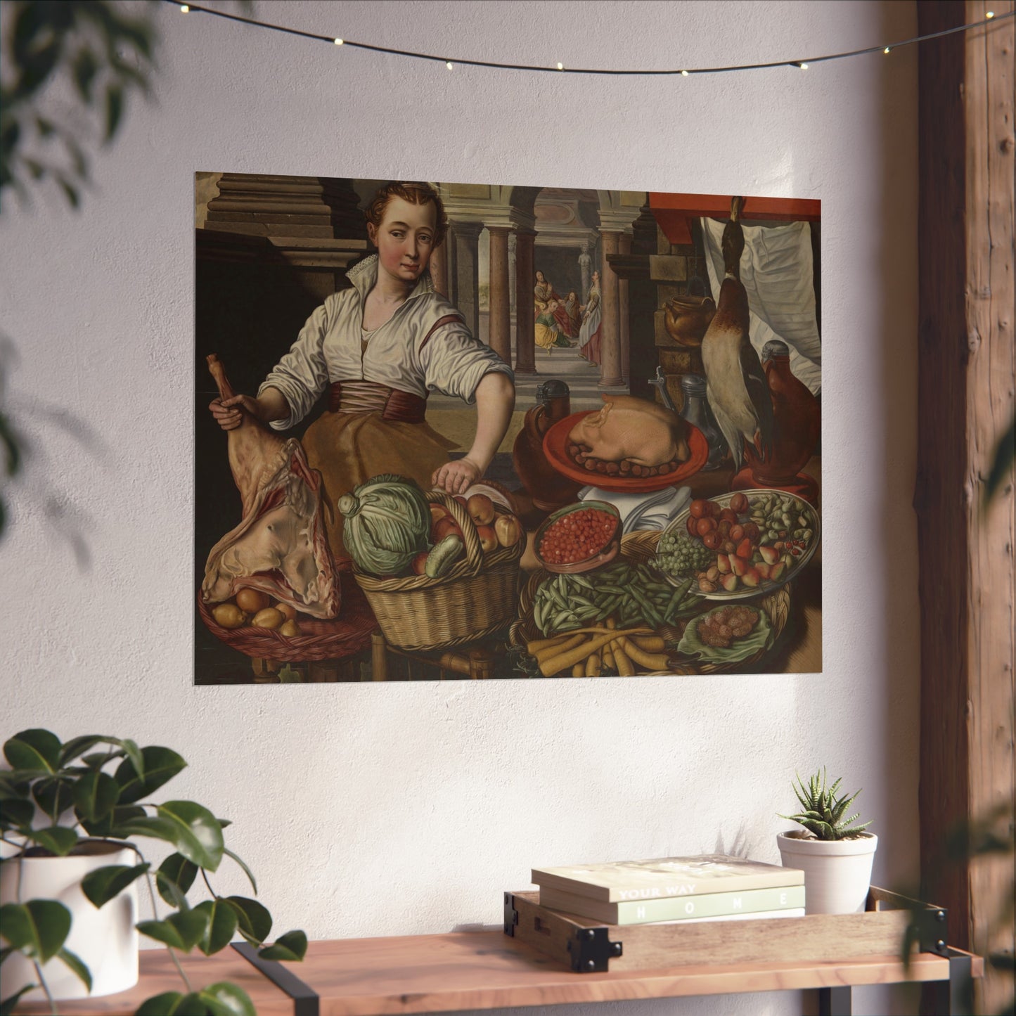 Kitchen Scene, with Jesus in the House of Martha and Mary in the Background