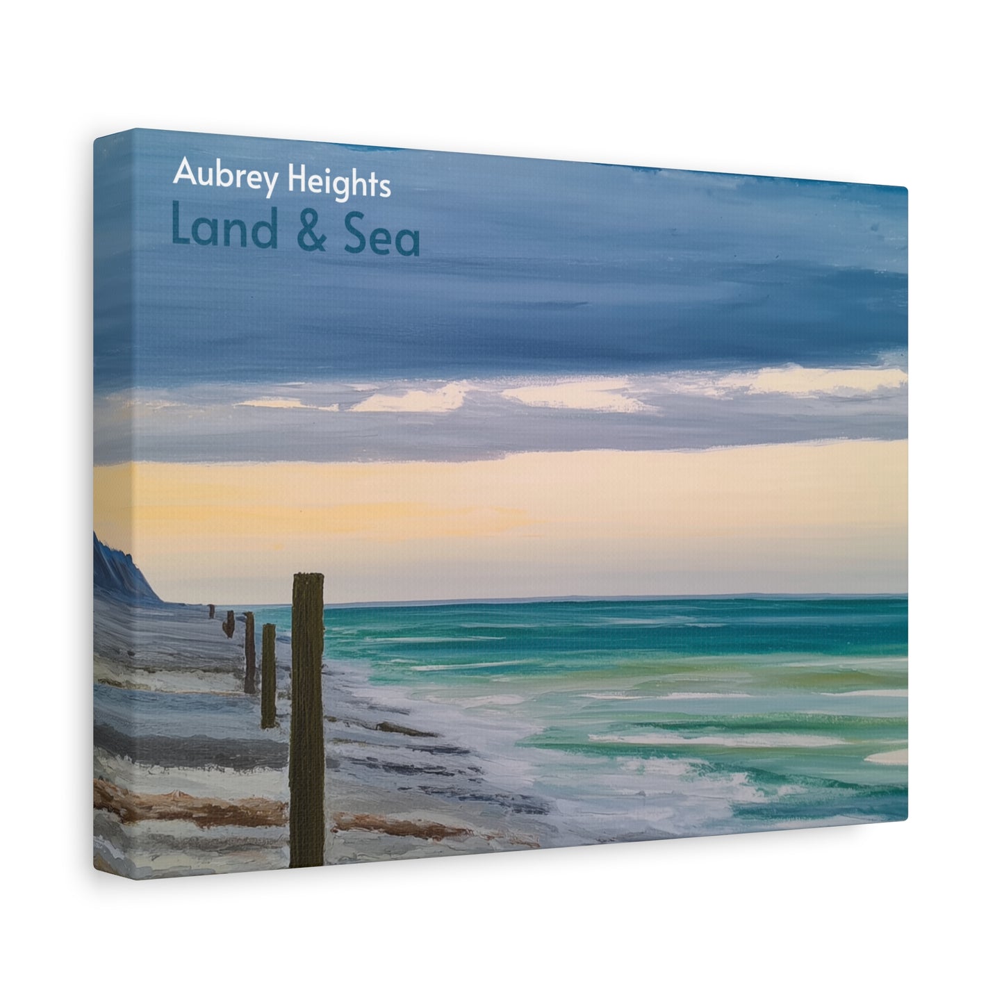 Coastal Garden Canvas Art — Beach View Matte Stretched Print