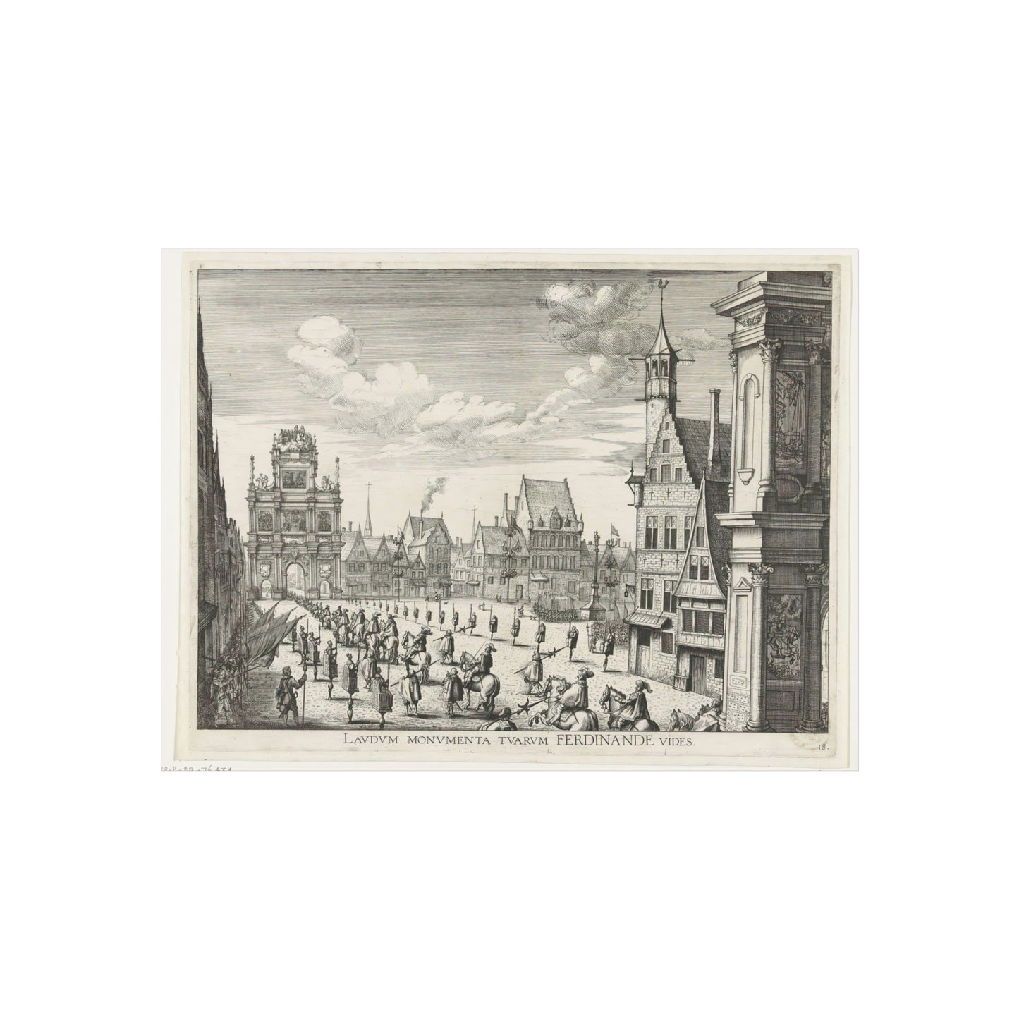 Procession Through the Triumphal Arches at Vrijdagmarkt; Ferdinand's Entry into Ghent in 1635 (Plate 18)