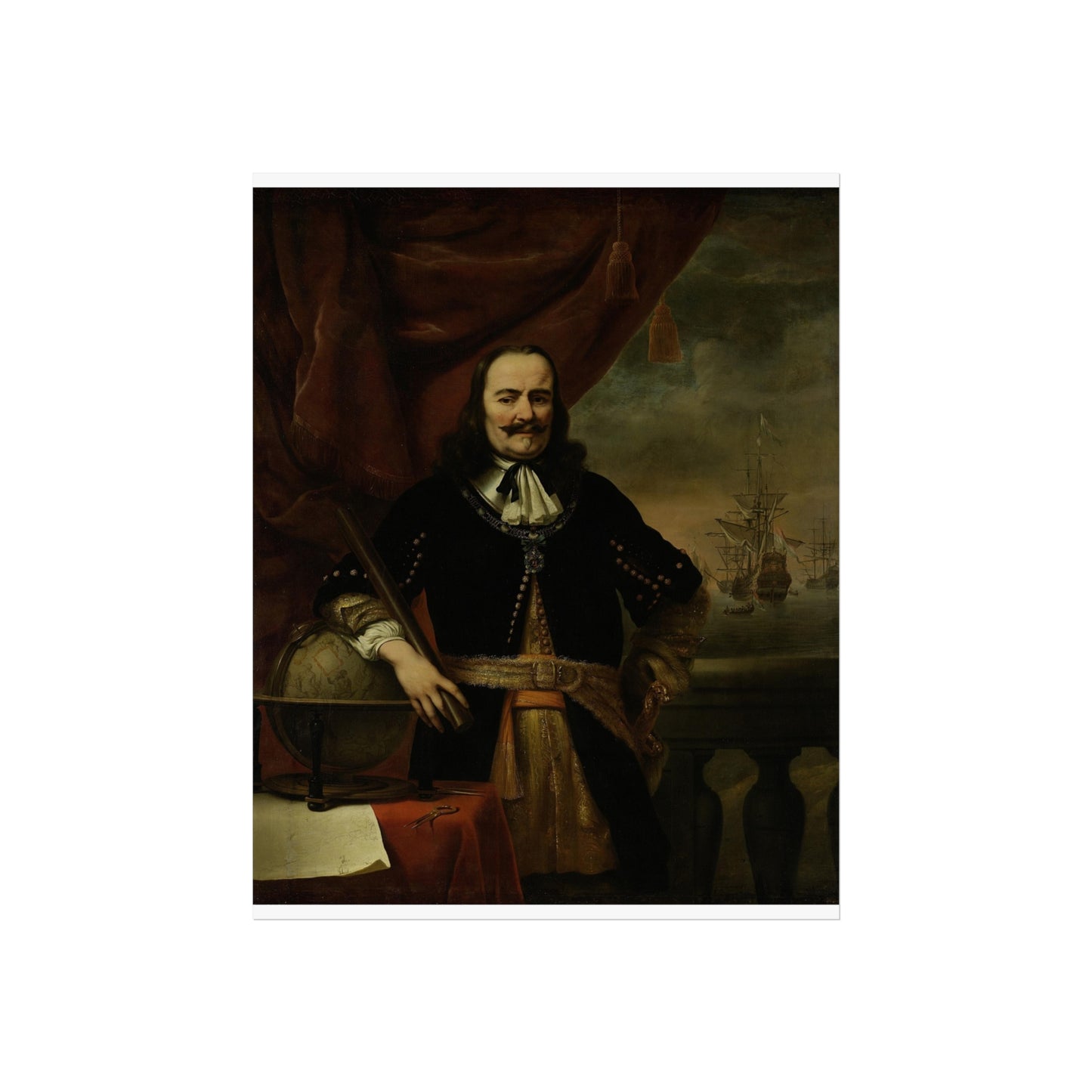 Portrait of Michiel Adriaenszoon de Ruyter as Lieutenant-Admiral