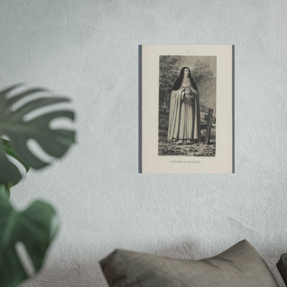 Premonstratensian Nun Praying in a Cemetery