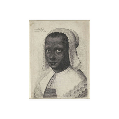 Portrait of a Young Black Woman with Lace Bonnet and Matching Collar