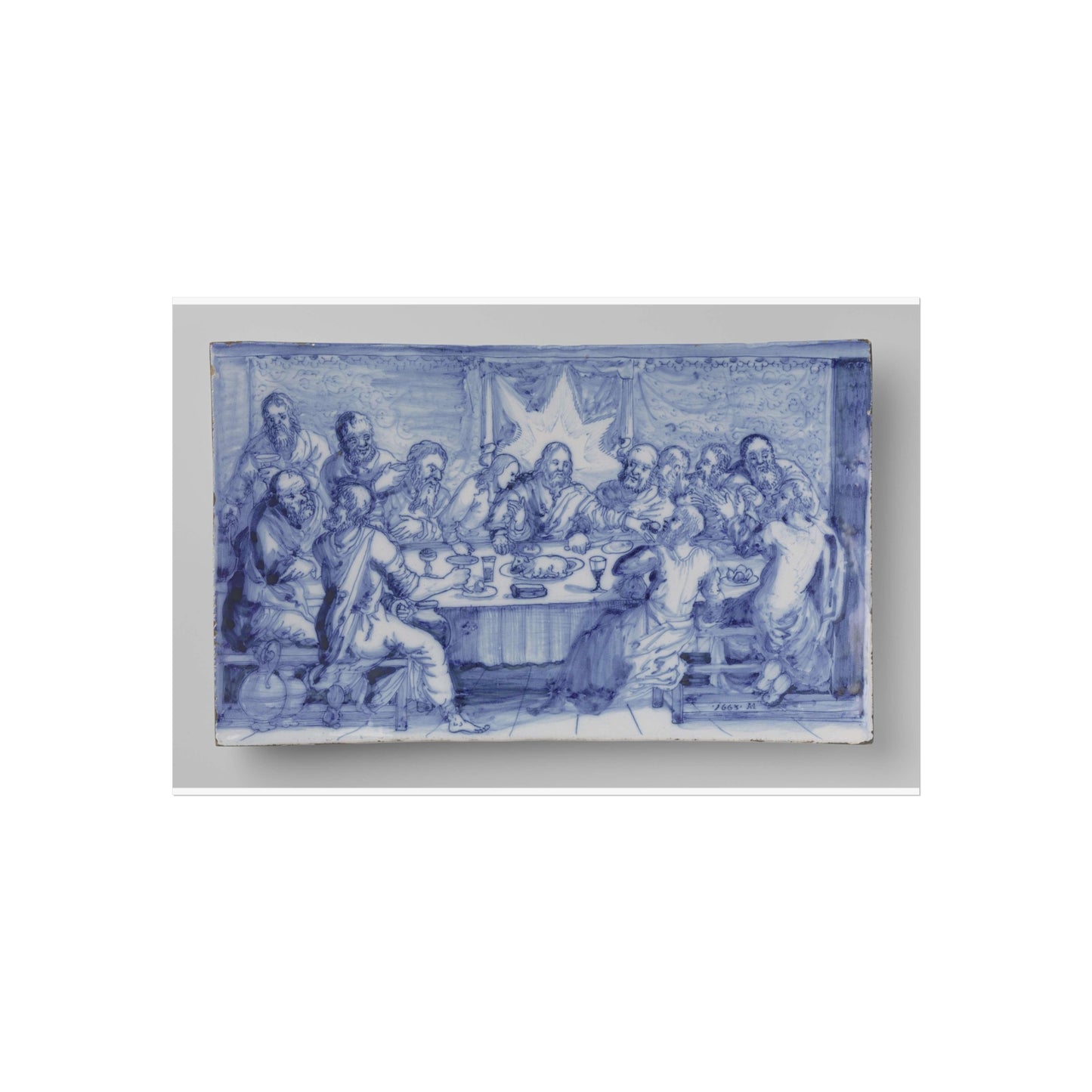 Delftware Plaque Depicting The Last Supper