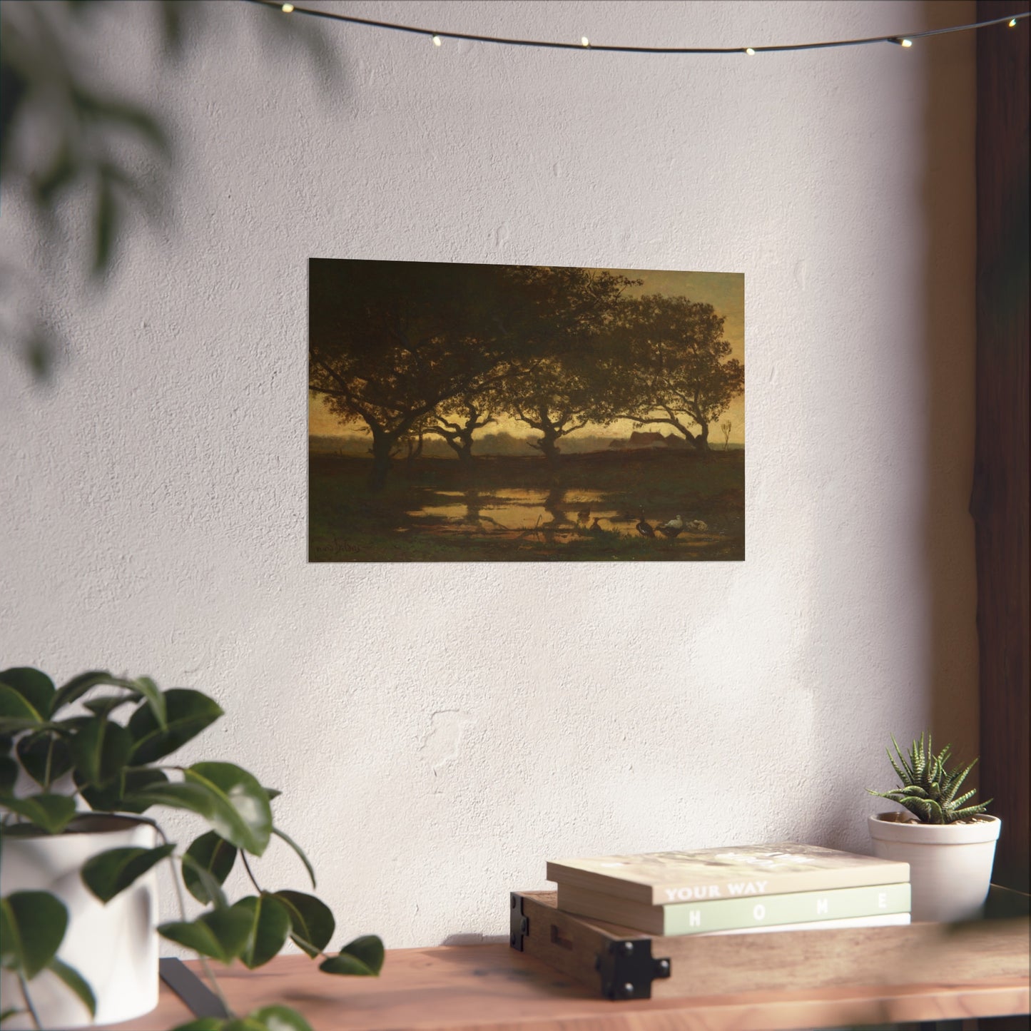 Woodland Pond at Sunset