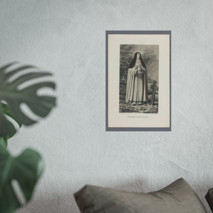 Premonstratensian Nun Praying in a Cemetery