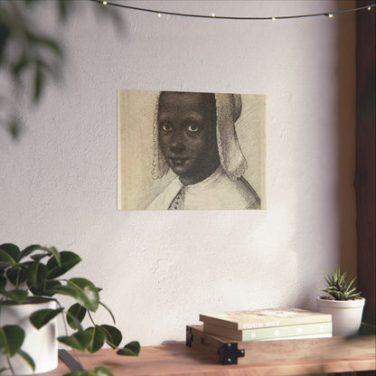 Portrait of a Young Black Woman with Lace Bonnet and Matching Collar